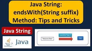 Java String endsWith String suffix Method Tips and Tricks Java Tutorial