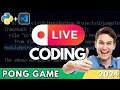 Creating a PONG Game in Python from Scratch - LIVE CODING