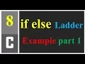 if else Ladder in c programming language with Example part 1