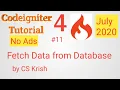 How to Fetch Data from Database in Codeigniter 4