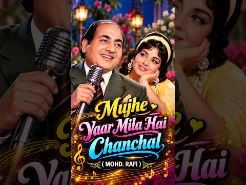 🎶 मुझे यार मिला है चंचल ❤️ | Mohammed Rafi 🎤🌹 #Trending #Shorts.