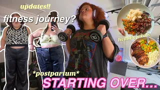 GETTING BACK ON TRACK | working out, gym anxiety, postpartum, weightloss updates, & meal prepping!