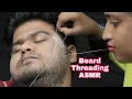 ASMR Beard Threading By Female Barber Pakhi Beard Threading And Eye Brows Threading