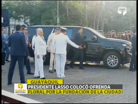 Presidente Lasso colocó ofrenda floral por la fundación de la ciudad