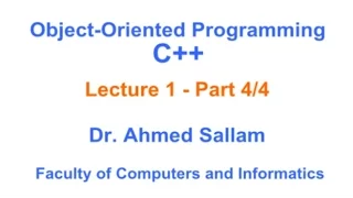 Object-Oriented Programming with C - Lecture 1 Part