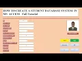 HOW TO CREATE A STUDENT DATABASE SYSTEM IN MICROSOFT ACCESS FULL TUTORIALS