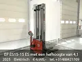Download Lagu Ep ES15-15 ES met een hefhoogte van 4,15 meter