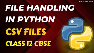 CBSE CLASS 12 Computer Science File Handling In Python CSV Files Part 3 Tamil
