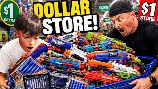 NERF GUNS at the DOLLAR STORE?!