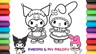 Sanrio Characters Coloring Pages Hello Kitty Kuromi and My Melody
