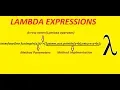 Lambda expressions in java 8