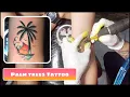 Palm Tree Colored Tattoo TIMELAPSE