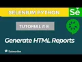 Generate HTML Test Report in Python Behave BDD Step-by-Step Guide