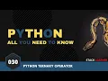 030 Python Ternary Operator Python All You Need to Know Python Bangla Tutorial