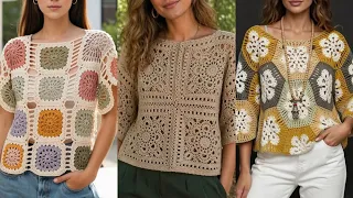 unique styles crochet handmade top blouse design ideas