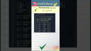Membership operators in Python
