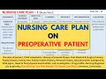 Nursing Care Plan On Preoperative Patient NCP on Preoperative Patient Preoperative Patient NCP