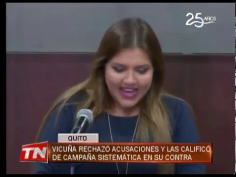 Vicuña rechazó acusaciones y las calificó de campaña sistemática en su contra