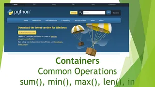 6 Containers pt9 - Common Operation on List Tuple Set