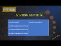 sort and reverse list items in Python - techietalkee