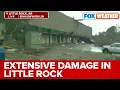 Extensive Damage To Buildings Trees Knocked Down From Tornado In Little Rock AR