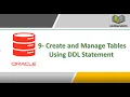 Using DDL statements to create and manage tables