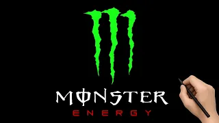 HOW TO DRAW MONSTER ENERGY DRINK LOGO