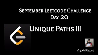 Unique Paths III September Leetcode Challenge Leetcode 980 Day 20