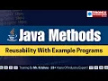 Methods in Java Reusability with Example Programs Java Telugu Tutorials