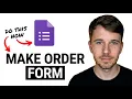 How to Make Order Form on Google Forms 2026 Step by Step Tutorial