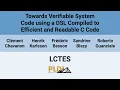 LCTES 26 Towards Verifiable System Code using a DSL Compiled to Efficient and Readable C Code