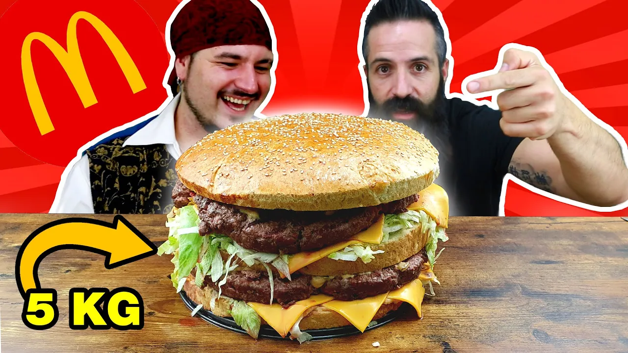 BIG MAC de 5kg estilo MCDONALS   Si PIERDO me como un HABANERO ENTERO   El Pirata VS Joe Burger