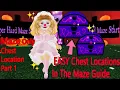 EASY Maze Chest Location Guide Part 1 In Royale High Easy Maze Only Chest Locations In Maze 2020