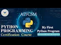 Class My First Python Program AIYCSM Computer Online Class