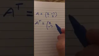 Finding the transpose of a 2x2 matrix