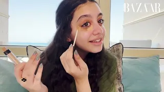 صباح الجمال ياسمينا العبد تكشف سر الرموش الكثيفة في روتين العناية الخاص بها 