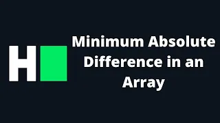 HackerRank Minimum Absolute Difference in an Array Java Solution Arabic