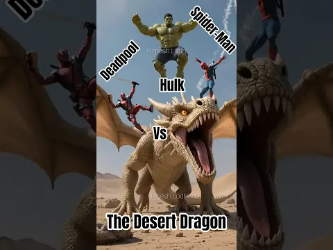 Spider-Man, Deadpool and Hulk, fight the Desert Dragon !!! Trailer 2025!  Real or Fake? 🔥🔥🔥#shorts