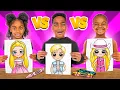 3 MARKER BARBIE CHALLENGE WITH THE PRINCE FAMILY