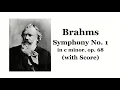 Brahms: Symphony No. 1 in C minor, Op. 68 (with Score)