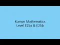 Kumon Mathematics E25a E25b