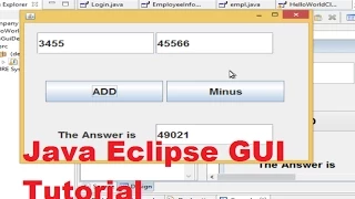 Java Eclipse GUI Tutorial 1 Creating First GUI Project in Eclipse