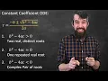 Constant Coefficient ODEs Real Distinct vs Real Repeated vs Complex Pair
