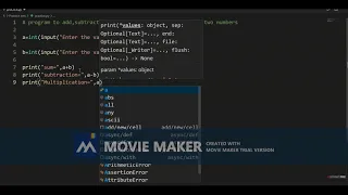 Python program to add subtract multiplication and division taking input from user