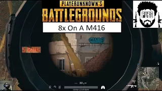 8x scope and a m416 playerunknowns battlegrounds