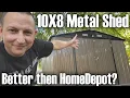 Building a 10X8 Metal Shed from Patiowell com Better then Lowes HomeDepot