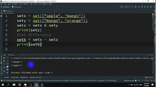 How to create set difference in Python