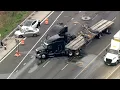 Chopper 7 over crash involving 2 semis on I-55 in south suburbs