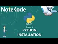 Welcome to NoteKode Python Installation Python Beginners Learn Python Python by NoteKode