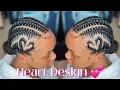 6 Stitch Braids With Heart Design REGULAR SPEED BraidsbyTyTi